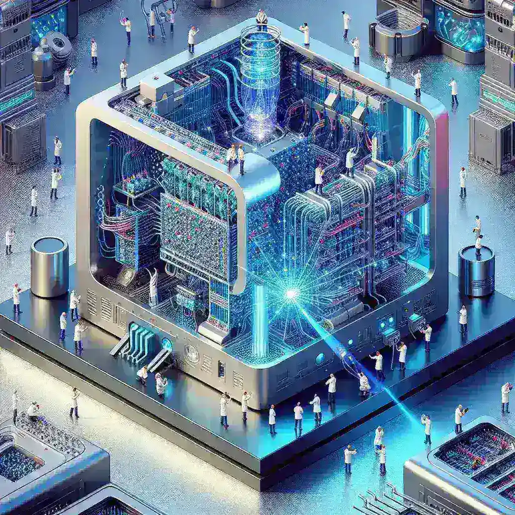 "Image of a quantum computer system illustrating the recent breakthrough in error correction technology, highlighting advancements in quantum computing research."
