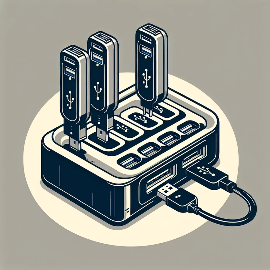 Can I Connect a USB Hub to a Docking Station for Additional Flash Drives?