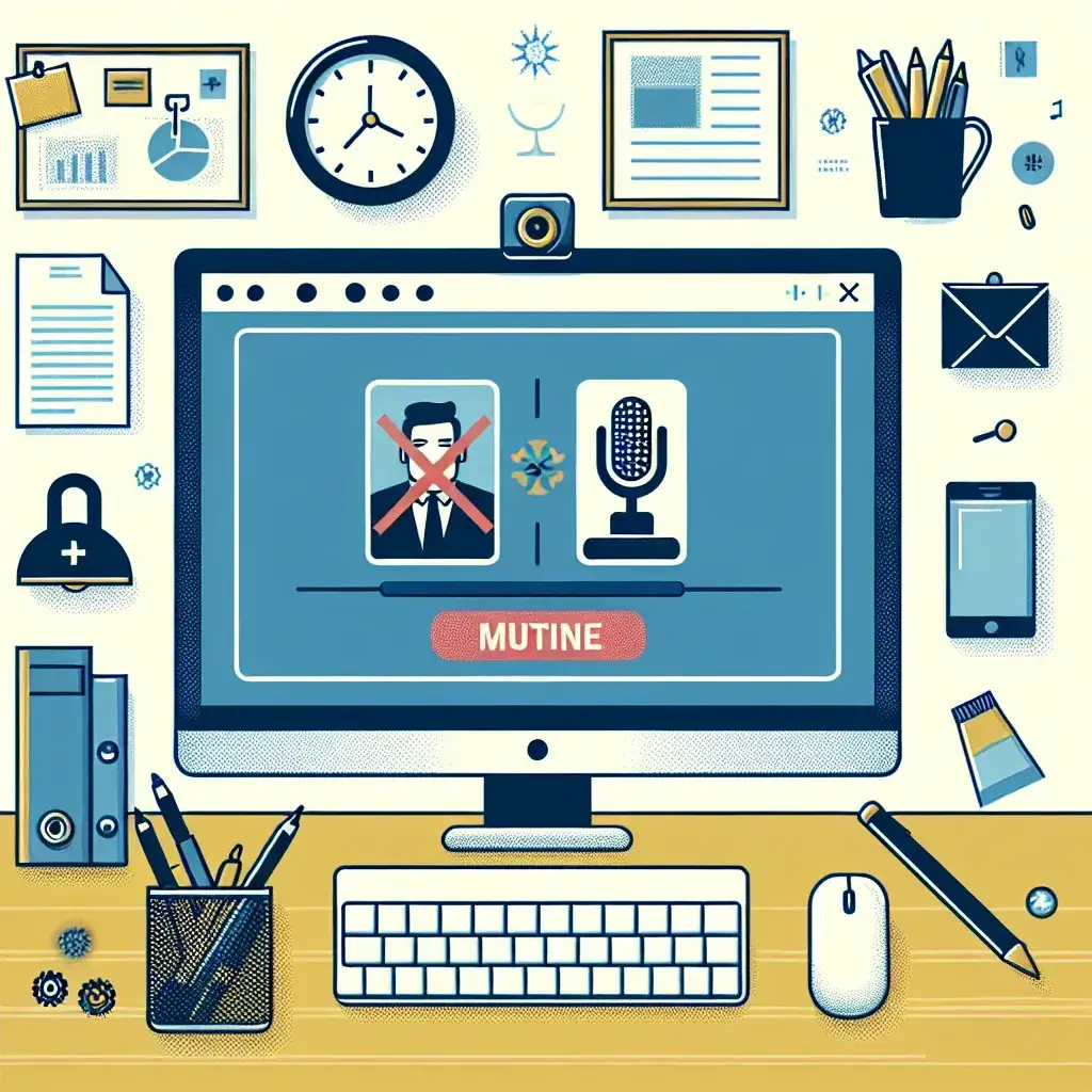 Can I mute the microphone on my webcam during a call?